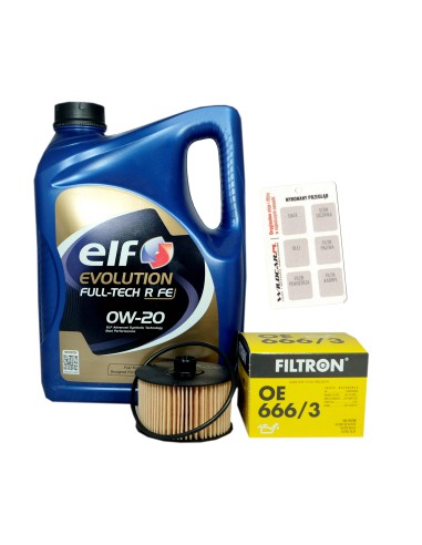 Filtr + olej 0w20 Renault Captur 2 II Clio 5 V 1.0