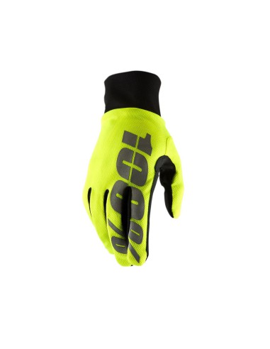 100 PROCENT RĘKAWICE ZIMOWE CROSS/ENDURO MODEL HYDROMATIC NEON YELLOW (WODOODPORNE) KOLOR ŻÓŁTY FLUO ROZMIAR S STARY KOD: