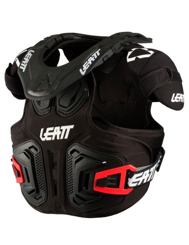 LEATT OSŁONA KLATKI PIERSIOWEJ Z OSŁONĄ SZYI / KARKU NECK BRACE FUSION VEST 2.0 JUNIOR (DZIECIĘCA) KOLOR CZARNY ROZMIAR S/M