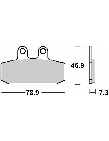 SBS PROMOCJA KLOCKI HAMULCOWE KH256 STREET STANDART CERAMIC APRILIA ATLANTIC 500 '02-'05, LEONARDO 125/150 '99-'06, SCARABEO