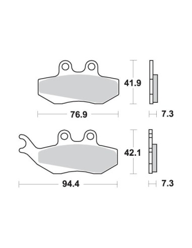 SBS KLOCKI HAMULCOWE KH194 STREET STANDART CERAMIC KOLOR CZARNY DEDYKOWANY DO YAMAHA DT50 PIAGGIO VESPA 125 APRILIA RX 90 120HF