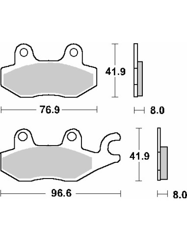 SBS PROMOCJA KLOCKI HAMULCOWE KH165 / KH215 STREET STANDART CERAMIC KOLOR CZARNY