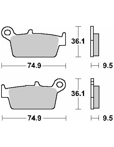 SBS PROMOCJA KLOCKI HAMULCOWE KH131 STREET STANDART CERAMIC KOLOR CZARNY