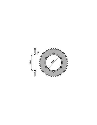 PBR ZĘBATKA TYLNA 1499 47 C45 MOTO MORINI 350 (86-87) (ŁAŃC. 520)