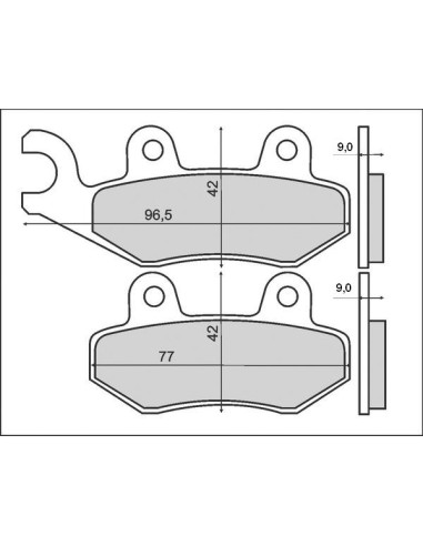 SBS PROMOCJA KLOCKI HAMULCOWE KH228 STREET STANDART CERAMIC KOLOR CZARNY PASUJE DO: KYMCO, DAELIM, MALAGUTI