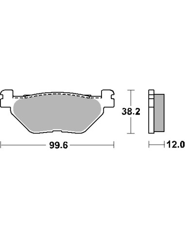 SBS PROMOCJA KLOCKI HAMULCOWE KH319 STREET STANDART CERAMIC KOLOR CZARNY PASUJE DO: YAMAHA XP500/530, T-MAX TYŁ