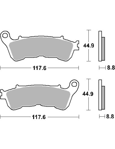 SBS PROMOCJA KLOCKI HAMULCOWE KH388 STREET / SCOOTER STANDART CERAMIC KOLOR CZARNY