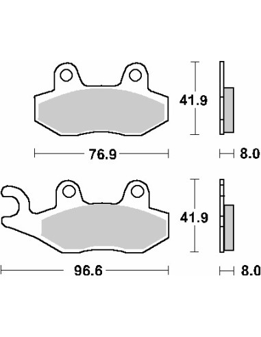 SBS PROMOCJA KLOCKI HAMULCOWE KH135 / KH214 STREET STANDART CERAMIC KOLOR CZARNY