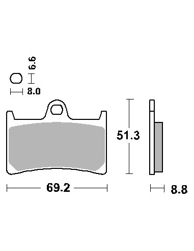 SBS PROMOCJA KLOCKI HAMULCOWE KH252 / KH380 STREET STANDART CERAMIC KOLOR CZARNY