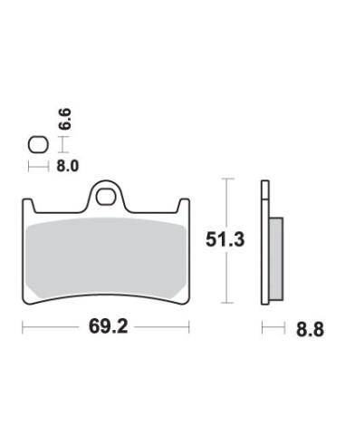 SBS PROMOCJA KLOCKI HAMULCOWE KH252 / KH380 MAXI SINTER SINTER KOLOR ZŁOTY