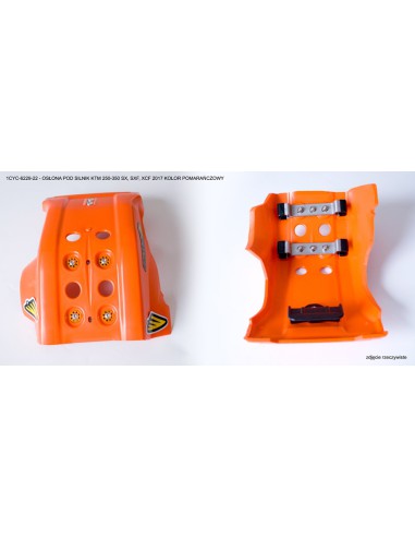 CYCRA WYPRZEDAŻ OSŁONA POD SILNIK FULL ARMOR SKID PLATE KTM SXF/SX-F/XCF/XC-F/EXC/EXC-F 250-350 '16-'18 KOLOR POMARAŃCZOWY