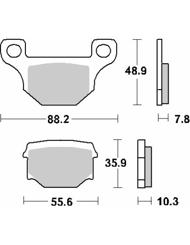 SBS KLOCKI HAMULCOWE KH93 STREET STANDART CERAMIC KOLOR CZARNY