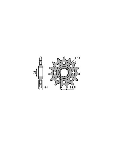 PBR ZĘBATKA PRZEDNIA 2172 16 18NC YAMAHA XJ6 DIVERSION 09-15 (ŁAŃC. 520)