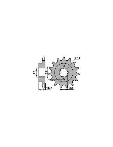 PBR ZĘBATKA PRZEDNIA 2205 15 18NC DUCATI 1000 MONSTER S2R 06-08 (JTF741.15) (ŁAŃC. 525)