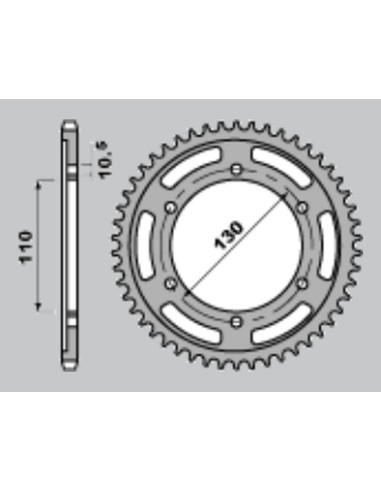 CHT ZĘBATKA TYLNA 241 42 SUZUKI GSXR 1000 '09-'15 (479-42) (JTR479.42)