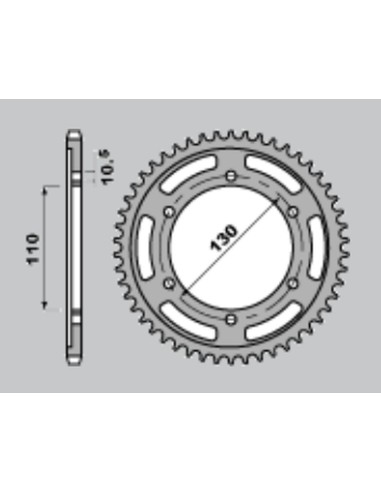 CHT ZĘBATKA TYLNA 241 43 THF YAMAHA R1 '98-'03