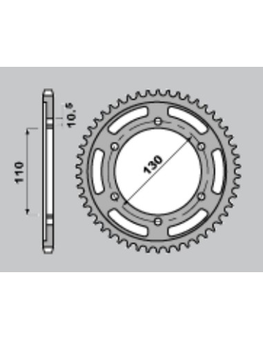 GROSSKOPF PROMOCJA ZĘBATKA TYLNA 241 48 YAMAHA YZF-R6 '03-'05,YZF- R6 S '06-'10 (KONWERSJA NA ŁAŃCUCH 530) (JTR479.48)