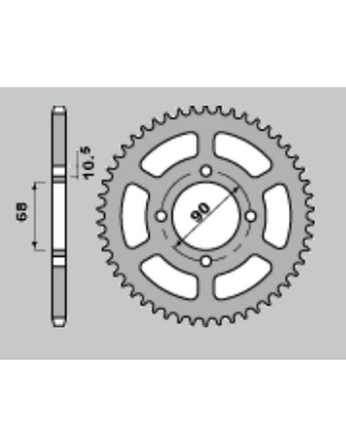 JR ZĘBATKA TYLNA 243 53 HONDA MTX 125 RW '83-'94