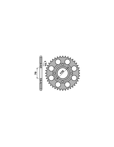 PBR ZĘBATKA TYLNA 246 41 C45 HONDA CB 250N (78-82) (ŁAŃC. 530) (JTR246.41)