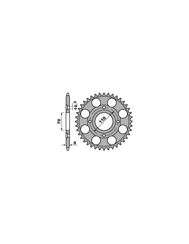 PBR ZĘBATKA TYLNA 247 35 C45 HONDA CB 250 RSE 84-86 (ŁAŃC. 520) (JTR247.35)