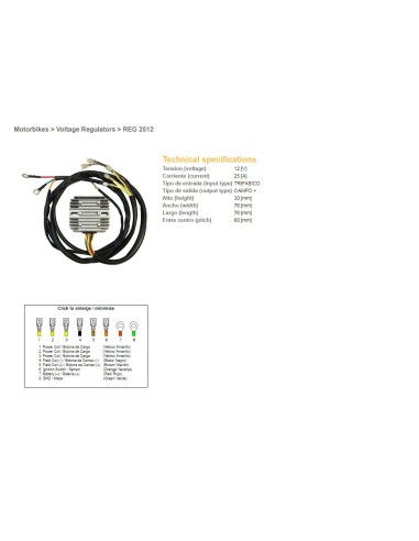 DZE REGULATOR NAPIĘCIA BMW R60/75/65/80/90/100, MOTO GUZZI 650/750/850/1000 '75-'95 (12321244409, 12311244063) (ESR450)