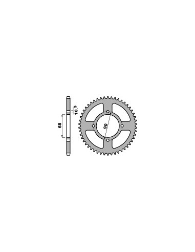 PBR ZĘBATKA TYLNA 256 42 C45 HONDA MTX 200 RW 83-87 (ŁAŃC. 520) (JTR243.42)