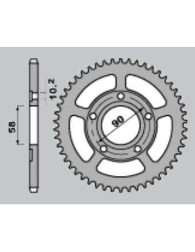 CHT ZĘBATKA TYLNA 281 40 HONDA CRM 125 90-00 281 40 (604-40) (JTR604.40)