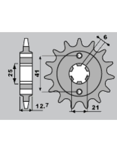 PBR ZĘBATKA PRZEDNIA 288 17 18NC HONDA CB 550F/K 75-80 (ŁAŃC. 530)