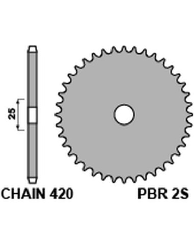 PBR ZĘBATKA TYLNA 2S 46 L (ŁAŃC. 420)