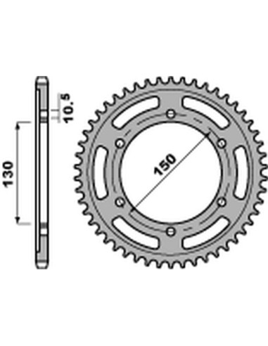 PBR ZĘBATKA TYLNA 300 39 C45 YAMAHA TRX 850 (96-00) (JTR300.39) (ŁAŃC. 525)