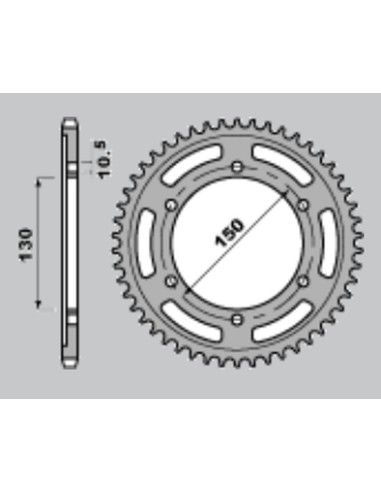 CHT ZĘBATKA TYLNA 300 39 YAMAHA TRX 850 (96-00) (300-39) (JT300.39)