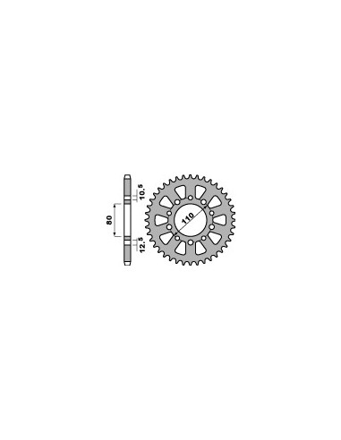 PBR ZĘBATKA TYLNA 334 40 C45 HONDA VF 500F 85-88, VF 750 C 95-04 (JTR1334.40) (ŁAŃC. 530)