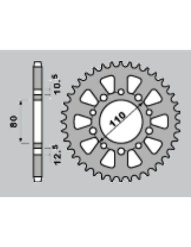 JR ZĘBATKA TYLNA 334 41 HONDA CBR 1000F '96-'00 (SC24), VF 500F '85-'88 (JTR1334.41) (ŁAŃC. 530) (33441JT)