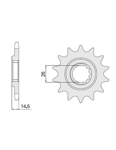 CHT ZĘBATKA PRZEDNIA 335 15 HONDA CBX 1000 Z (79-80) (SC03) (335-15) (JTF335.15)