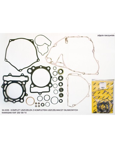 PROX KOMPLET USZCZELEK Z KOMPLETEM USZCZELNIACZY SILNIKOWYCH KAWASAKI KXF 250 '09-'16