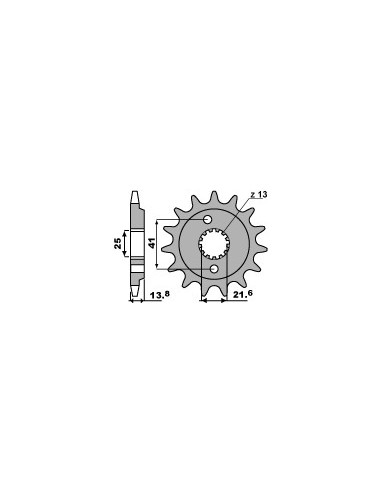 PBR ZĘBATKA PRZEDNIA 346 15 18NC (ŁAŃC. 525)