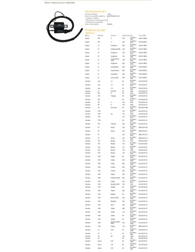 DZE CEWKA ZAPŁONOWA SUZUKI DRZ 400 '00-'12, KING QUAD 700/750 '05-'13, YAMAHA GRIZZLY/RAPTOR/KODIAK 350/400/450/600/660