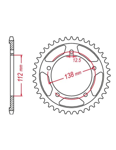 GROSSKOPF PROMOCJA ZĘBATKA TYLNA 408 42 HONDA CBR 900RR FIREBLADE '92-'95 (JTR302.42)