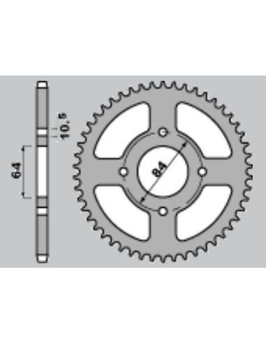 CHT ZĘBATKA TYLNA 4302 39 SUZUKI LTZ 400, LTF 160 (2114-39) (JTR1826.40)