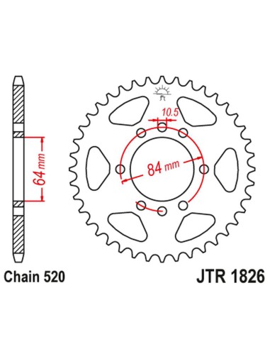 JT ZĘBATKA TYLNA 4302 46 SUZUKI VAN VAN RV 200 '16-'19 (430246JT) (ŁAŃC. 520)