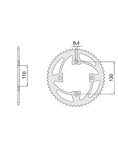 CHT ZĘBATKA TYLNA 4306 55 HONDA CR 80/85 (2064-55) (ŁAŃC. 420)