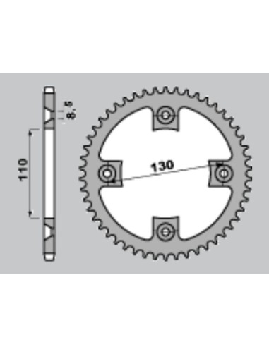 JR ZĘBATKA TYLNA ALUMINIOWA (ANODOWANA) 4306 56 HONDA CR 80 / 85 '85-'07 KOLOR CZERWONY (ŁAŃC. 420)