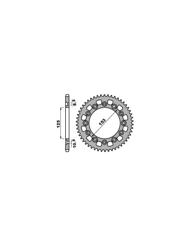 PBR ZĘBATKA TYLNA 4307 53 F HONDA CRM 250 (ŁAŃC. 520)