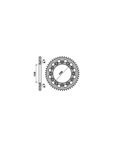 PBR ZĘBATKA TYLNA 4308 44 C45 HONDA XL 250R (83-88) ( MOŻE ZASTĄPIĆ 245 44 ) (ŁAŃC. 520)