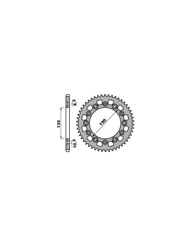 PBR ZĘBATKA TYLNA 4309 43 C45 FX 650 VIGOR (99-01) (ŁAŃC. 520)