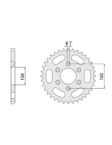 CHT ZĘBATKA TYLNA 4350 52 (459-52) HONDA CB 500 (94-03), CB 750 (92-03) (JTR1332.52) (ŁAŃC. 525)