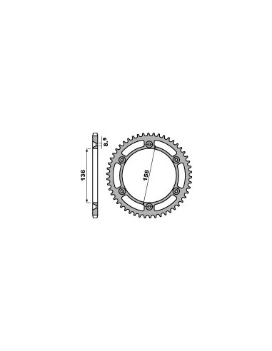 PBR ZĘBATKA TYLNA 4365 41 C45 DR 650 SE (96-13) (JTR1791.41) (ŁAŃC. 525)