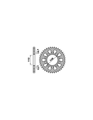 PBR ZĘBATKA TYLNA 4384 42 C45 HONDA CB/CBR (ŁAŃC. 520) (JTR1316.42)