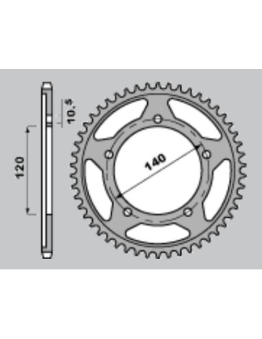 GROSSKOPF WYPRZEDAŻ ZĘBATKA TYLNA UTWARDZANA 4398 43 C45 SUZUKI GSXR 600 (06-10) (JTR1792.43)