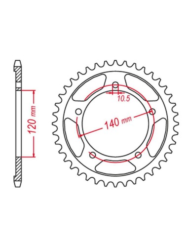 GROSSKOPF PROMOCJA ZĘBATKA TYLNA ULTRALIGHT UTWARDZANA 4398 53 C45 SUZUKI GSX-R 600/750/1000 STUNT (JTR1792.53)